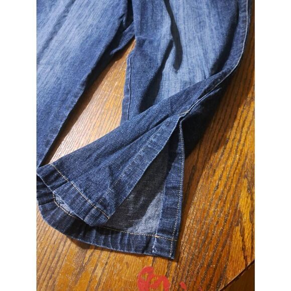 Size 18 Route 66 Low Rise Cotton Denim Blue Jean Capris w Pockets Belt Loops - Picture 3 of 4
